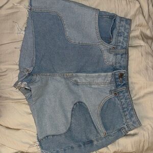Wild Fable Two-Tone Blue Jean Shorts